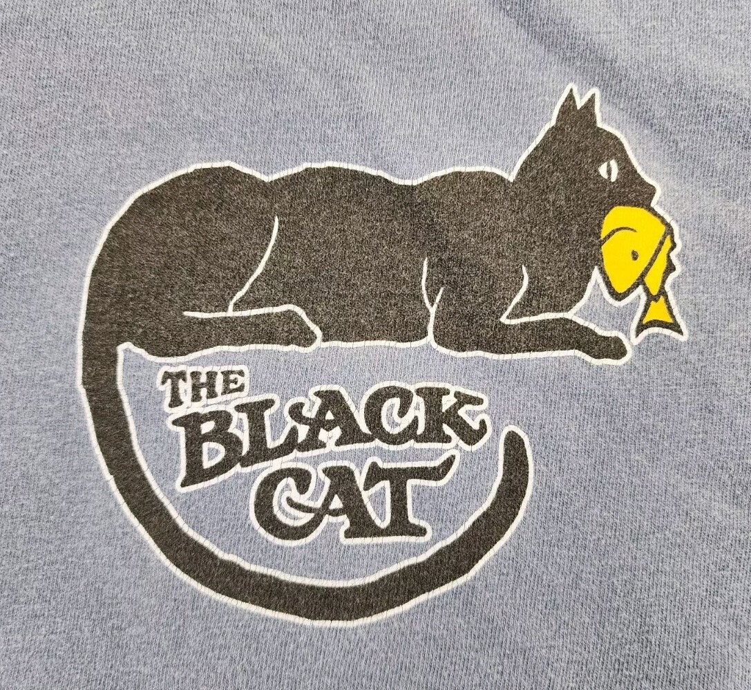 Black Cat Tavern Shirt Mens Medium Hyannis Cape Cod Massachusetts MA Adult A16