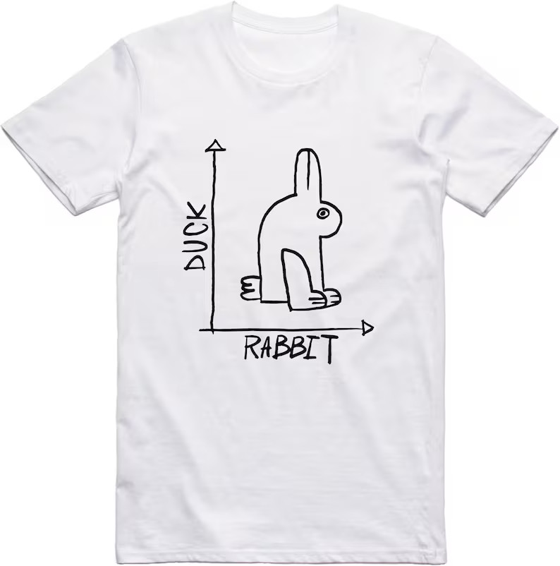 Funny Rabbit Duck Shirt, Novelty Graphic Cotton Tee gallery