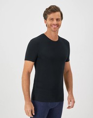 Hanes Perfect Flex Men’s Tee, Black Crewneck Undershirt, 1-Pack