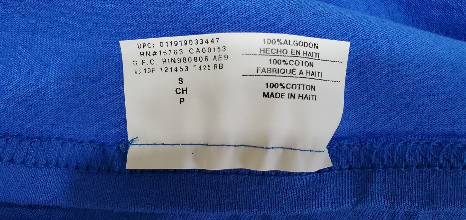 Champion Athleticwear Unisex Blue Cotton Tee-Shirt Short Sleeve T425RB Sz.S gallery