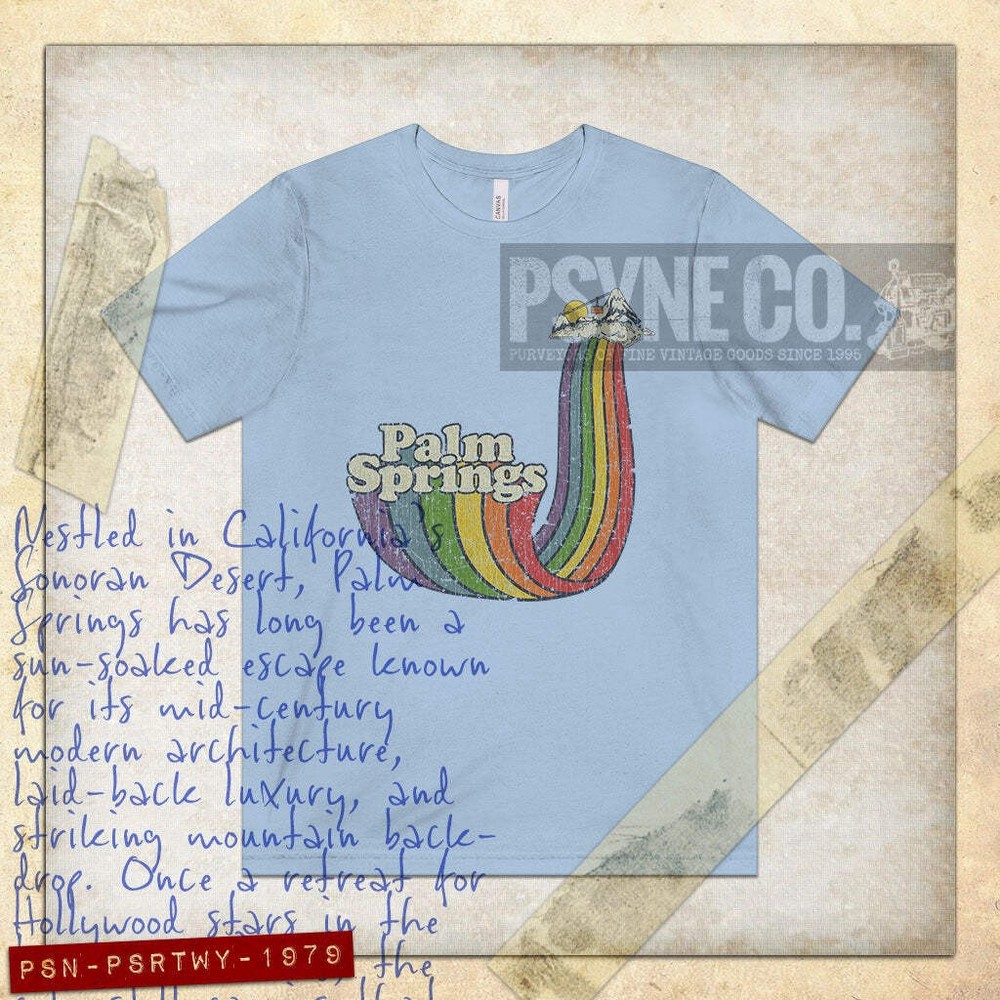 Palm Springs Rainbow Tramway 1979 Vintage Men’s T-Shirt