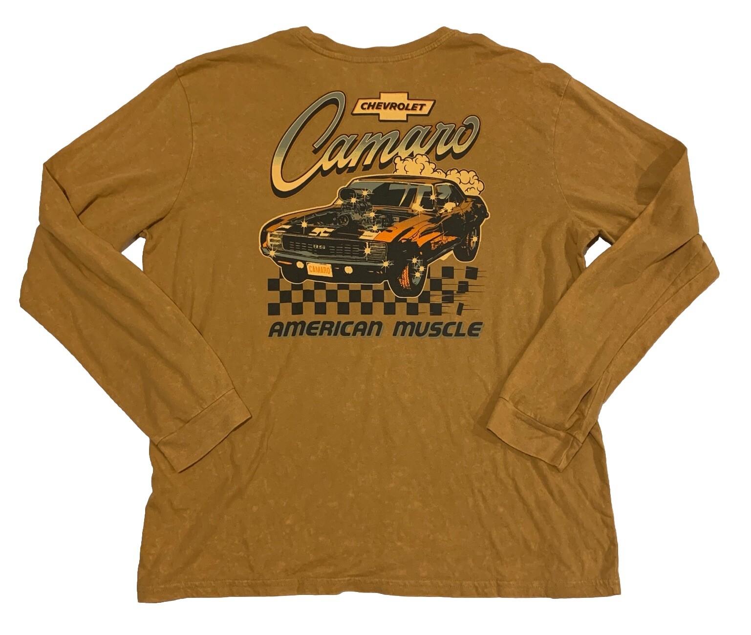 Chevrolet Camaro Long Sleeve T Shirt Size XL GM Licensed Burnt Orange Marbled gallery