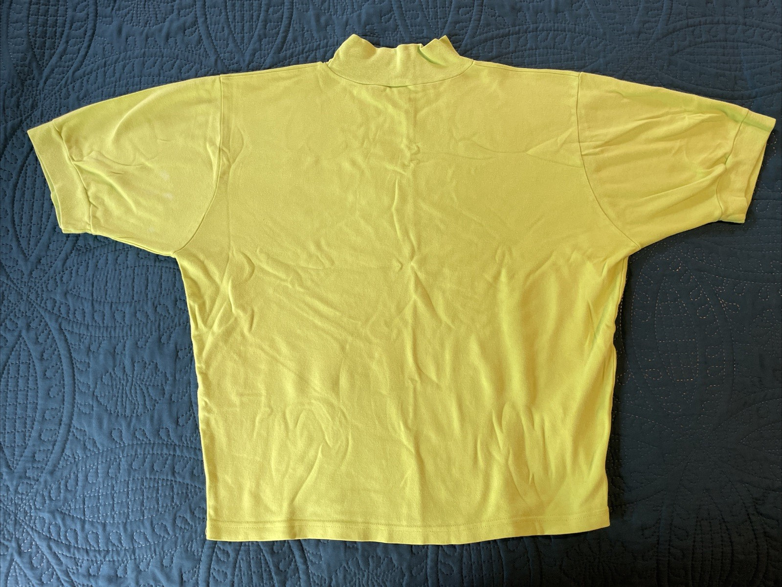 VINTAGE 90'S LIME GREEN SHIRT, HIGH NECK, SAN FRANCSICO CITY STREETS L gallery
