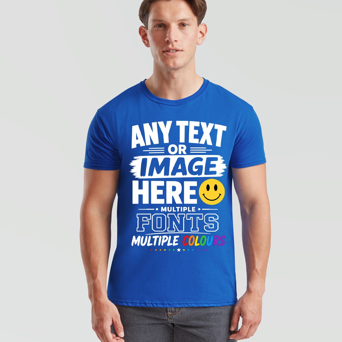 Personalised Unisex T Shirt Custom Photo Text Printed Work Party Graphic Tee gallery