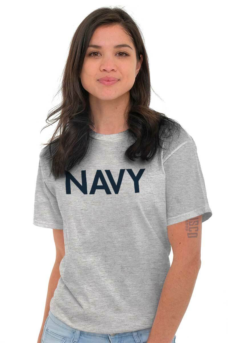 Navy PT Military USA Training Armed Forces Womens or Mens Crewneck T Shirt Tee gallery