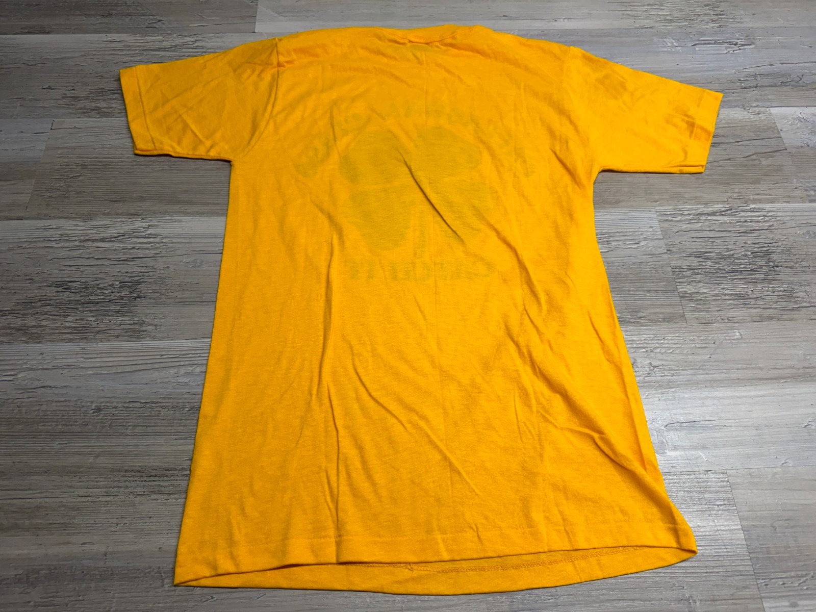 Vintage 80s Callaghan Class Catch It Shamrock T-Shirt USA Artex Yellow Green M gallery