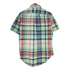 Ralph Lauren Button Down Shirt Light Green Check M Made in Japan
