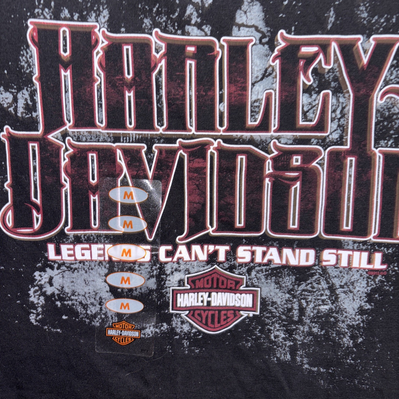 NWT Harley-Davidson MENS sz MEDIUM T-Shirt Black TAMPA 38” Imperfections READ gallery