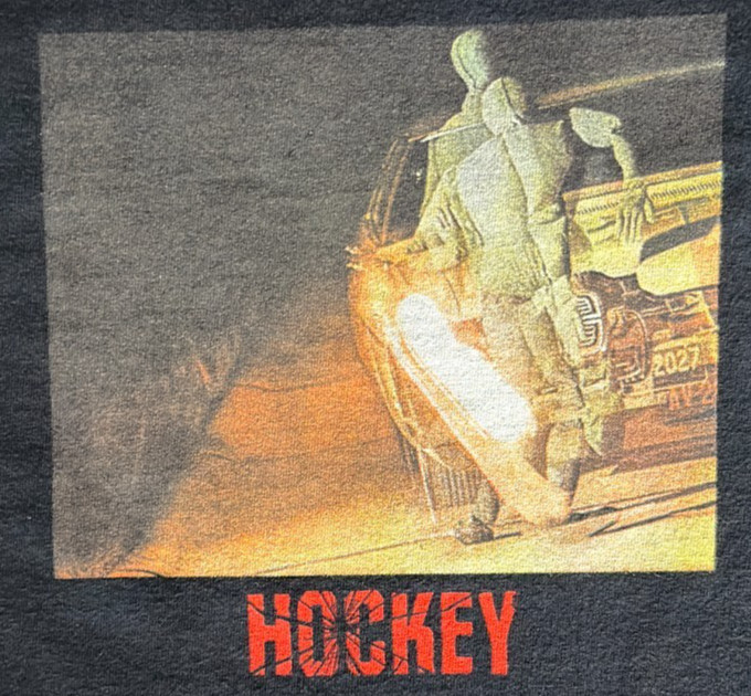 Hockey Eyes Without A Face T Shirt Mens Small Black Graphic Skate Tee NWOT gallery