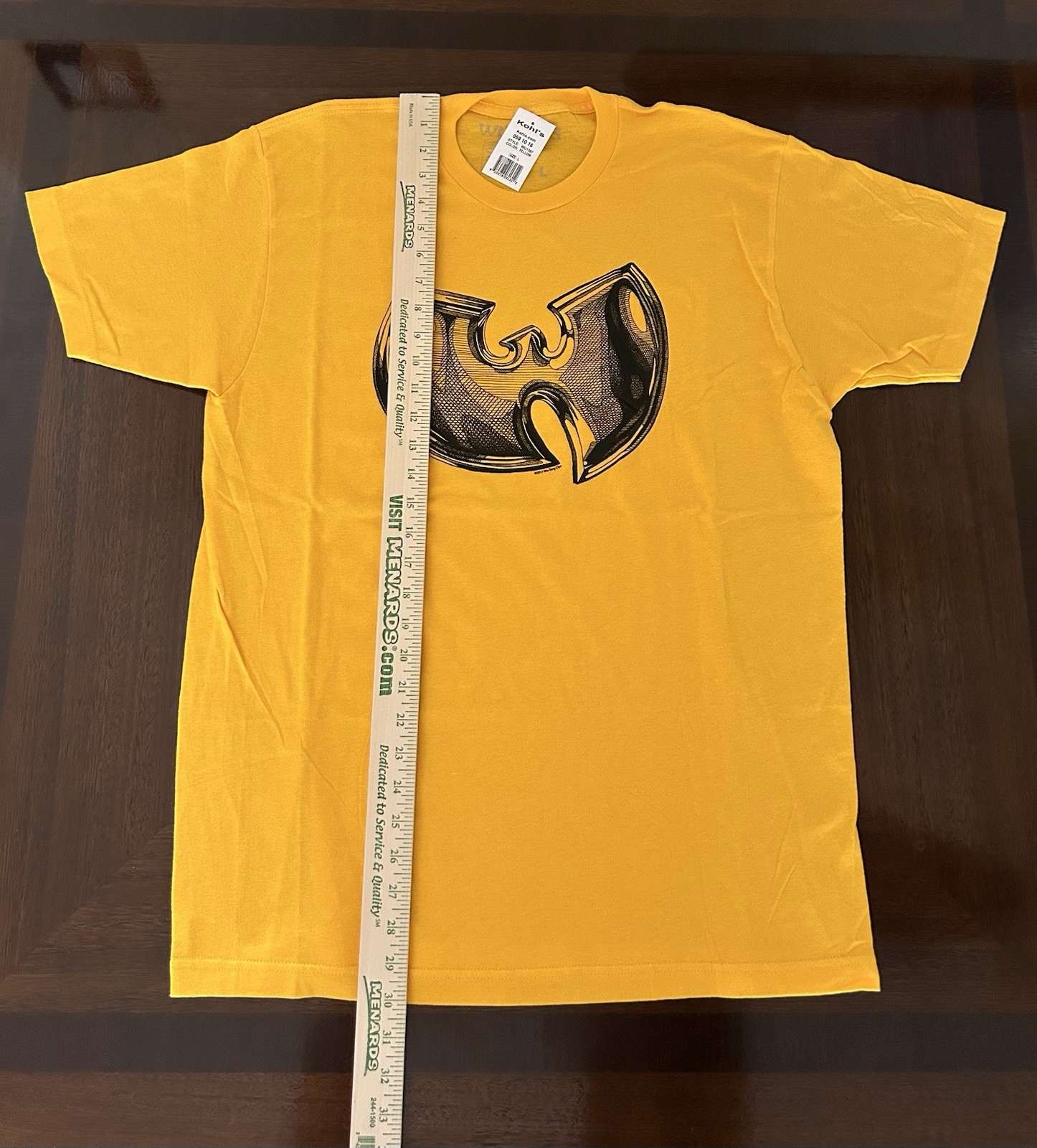 Wu-Tang Clan T-Shirt Graphic Print Rap Tee Yellow Adult Size Large gallery