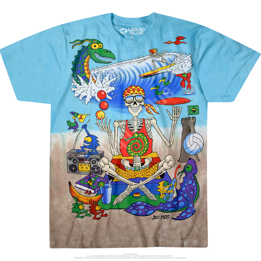 Joey Mars Beach T-shirt Liquid Blue Grateful Dead S M L XL 2X gallery