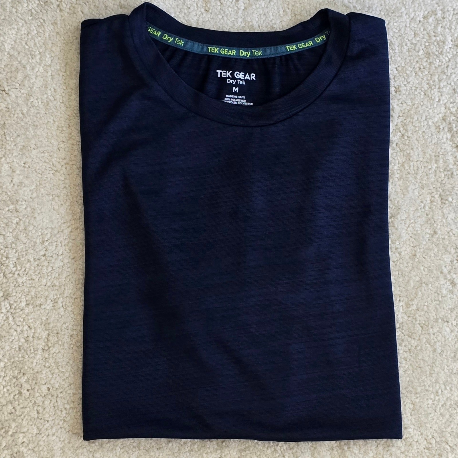 Tek Gear Dry Tek Performance Wicking Tee Men's Medium Heathered Navy gallery