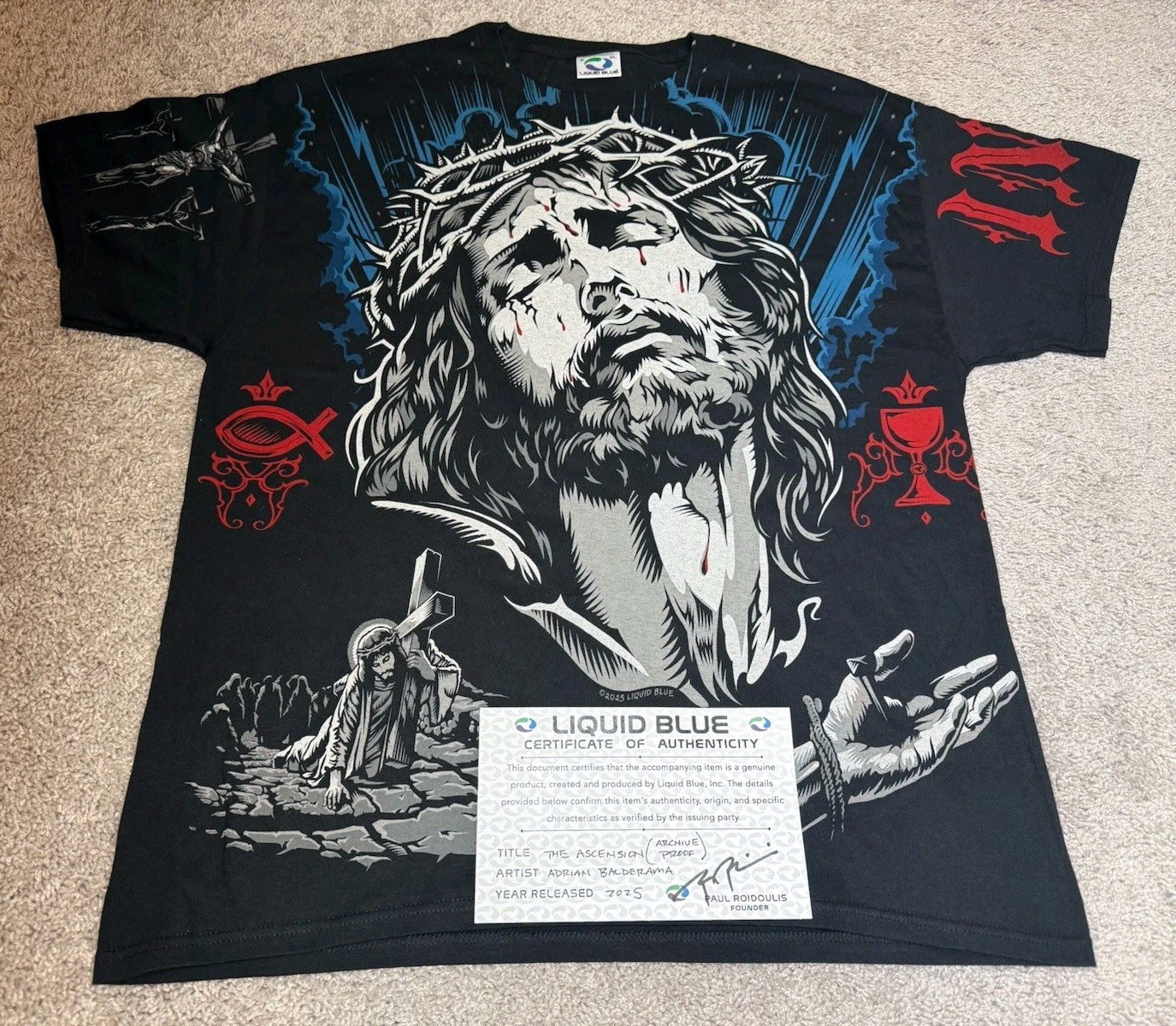 Liquid Blue Ascension Tee XL Limited Edition Archive Proof COA Jesus Rare gallery