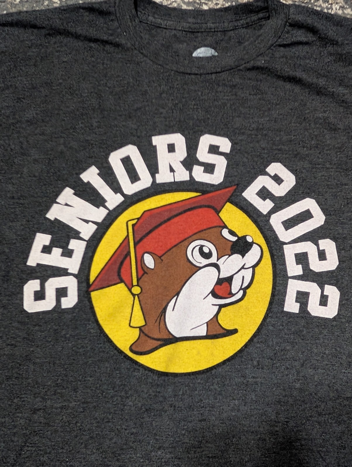 Buc-ees Gray Size M T-shirt Seniors 2022 Voted Most Likely To Eat My Weight gallery