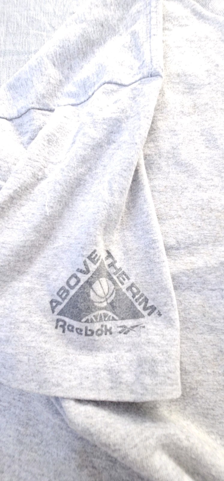 Reebok Above The Rim Mens L Gray Graphic Print Basketball Cotton Jersey T-Shirt gallery