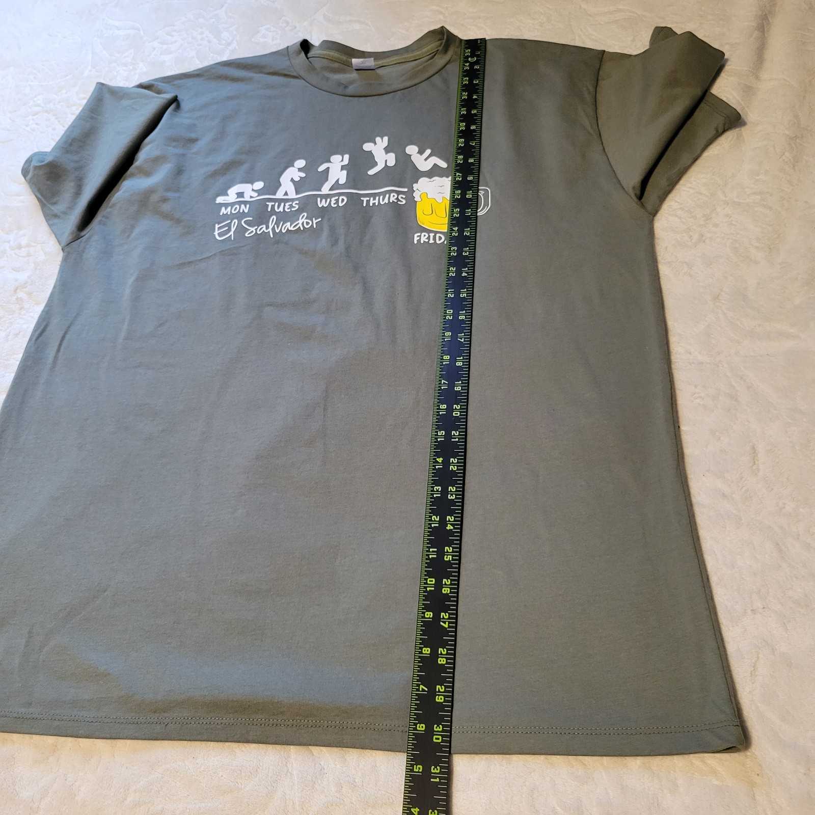 El Salvador Mens T Shirt Large Green Short Sleeve gallery