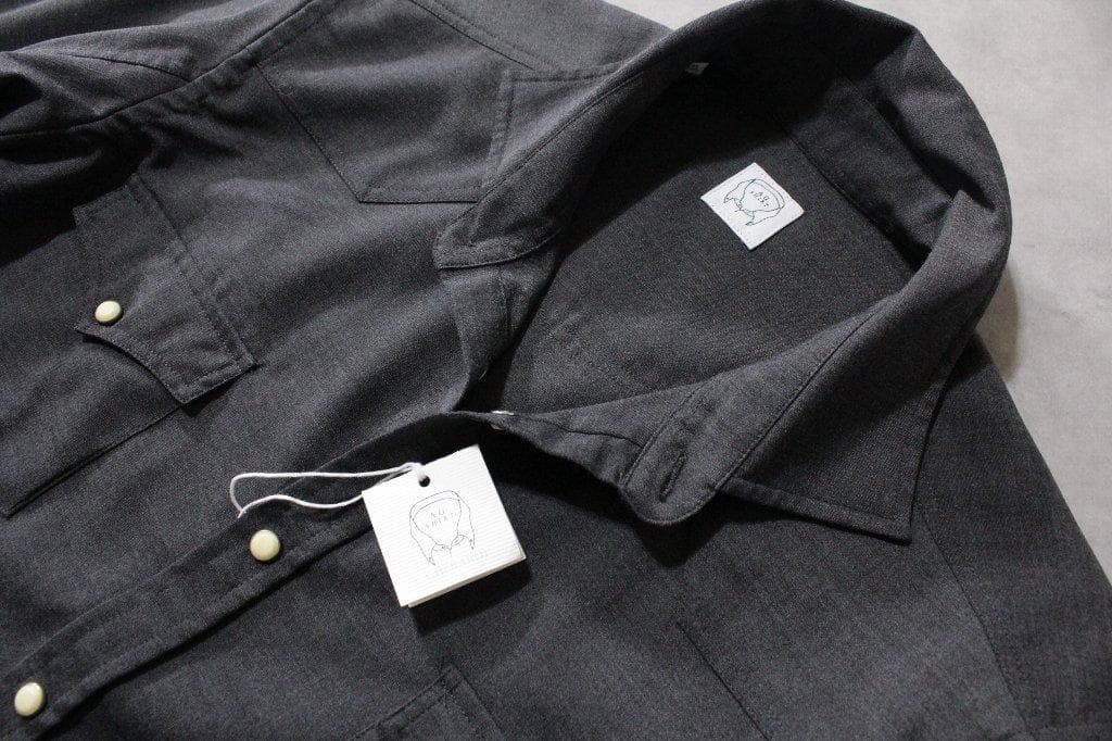 ALESSANDRO GHERARDI Western Shirt M Gray Wool-Poly Blend 54% Polyester, 44% Wool gallery