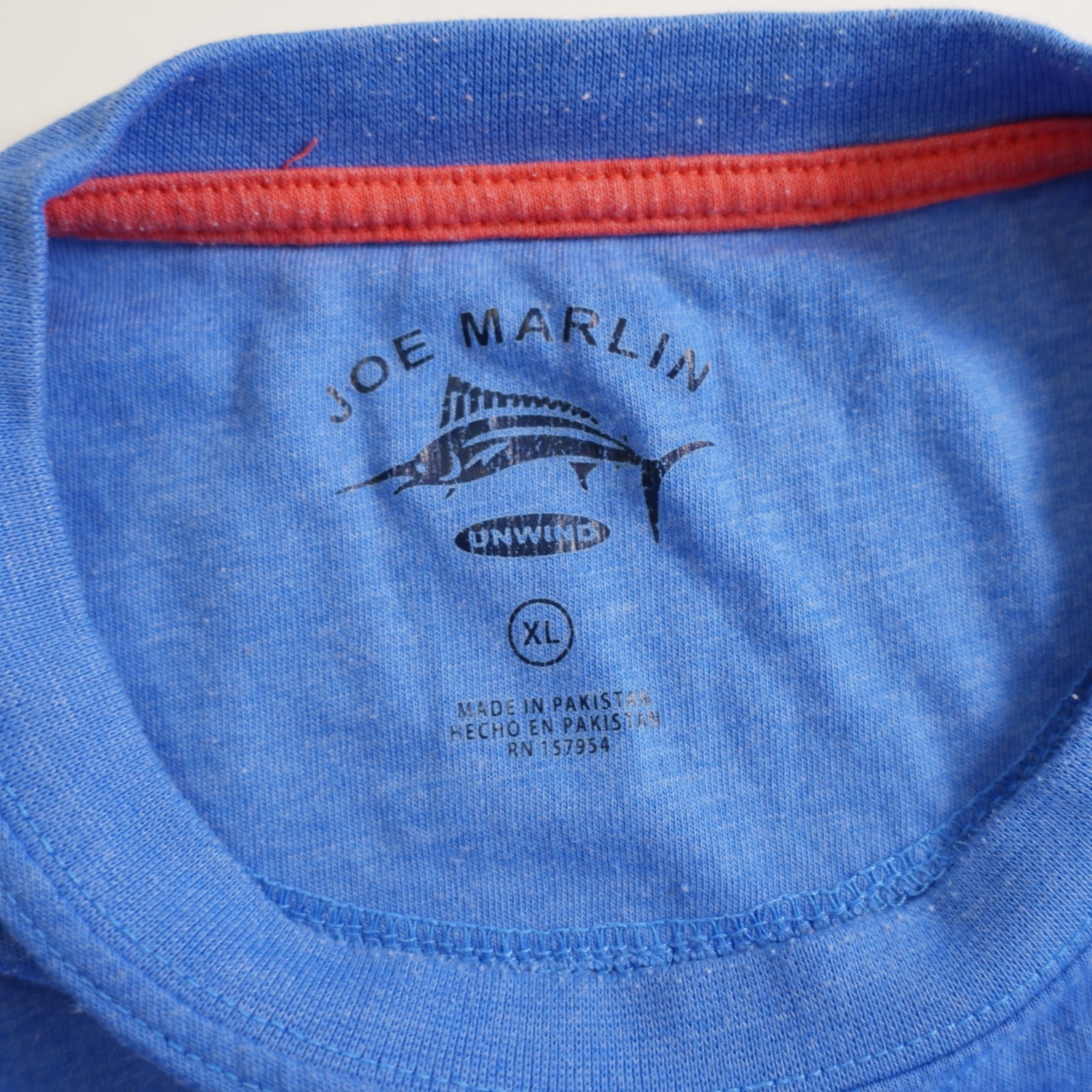 Joe Marlin Unwind XL Men's Blue T-Shirt Short Sleeve Crew neck Cotton Polyester gallery