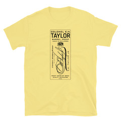 Colonel E.H. Taylor Bourbon Shirt Barrel Proof Whiskey Label Graphic Tee