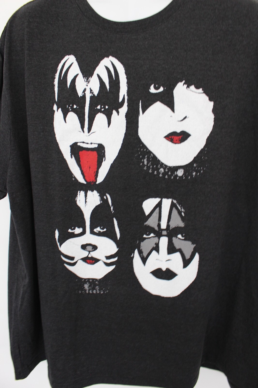 KISS CHARCOAL-BLACK "FOUR FACES" S/S T-SHIRT SZ: 5XLT 5XT NWT RARE FIND gallery