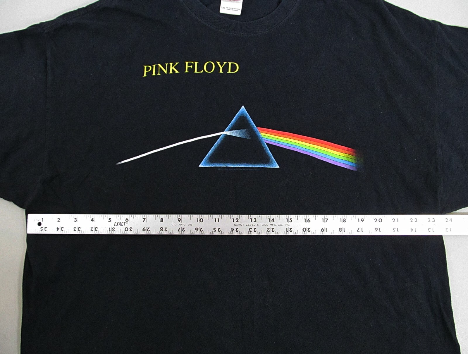 Vintage 90s Pink Floyd Dark Side of the Moon T-Shirt 2XL Black 2 Sided *READ* gallery