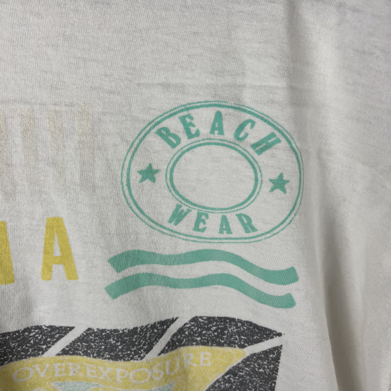 Vintage 90s Daytona Beach Florida T Shirt Size XL USA Over Exposure Beachwear gallery