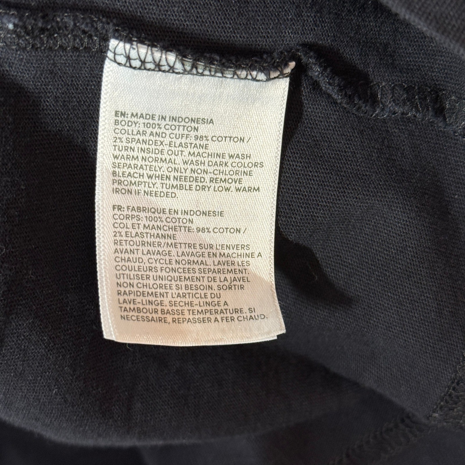 Lands End Super-T Shirt Mens L Black Mock Neck Long Sleeve Cotton gallery