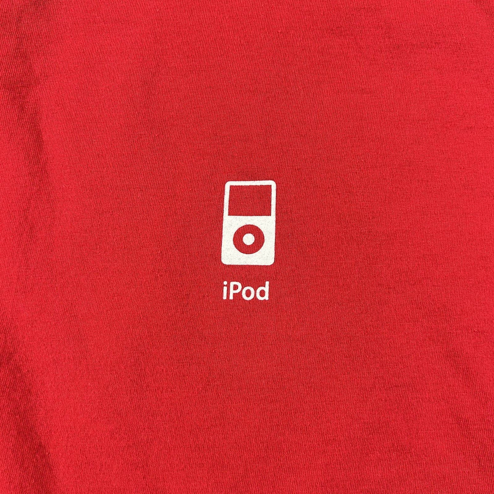 Apple Employee IPod Shirt Mens Medium Red Give Now Borrow Later Tee gallery