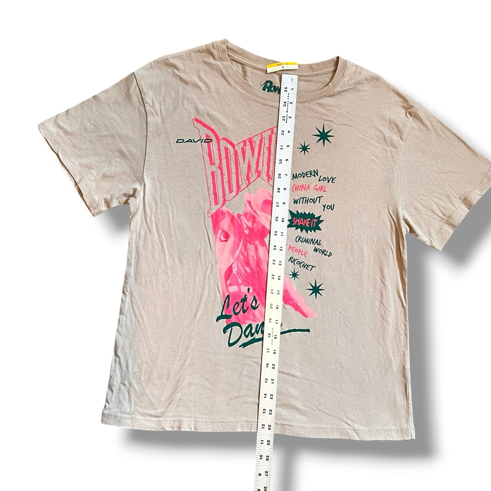 Brand New w/ Tags David Bowie Let's Dance Retro 70s Band T-Shirt Concert Sz M gallery