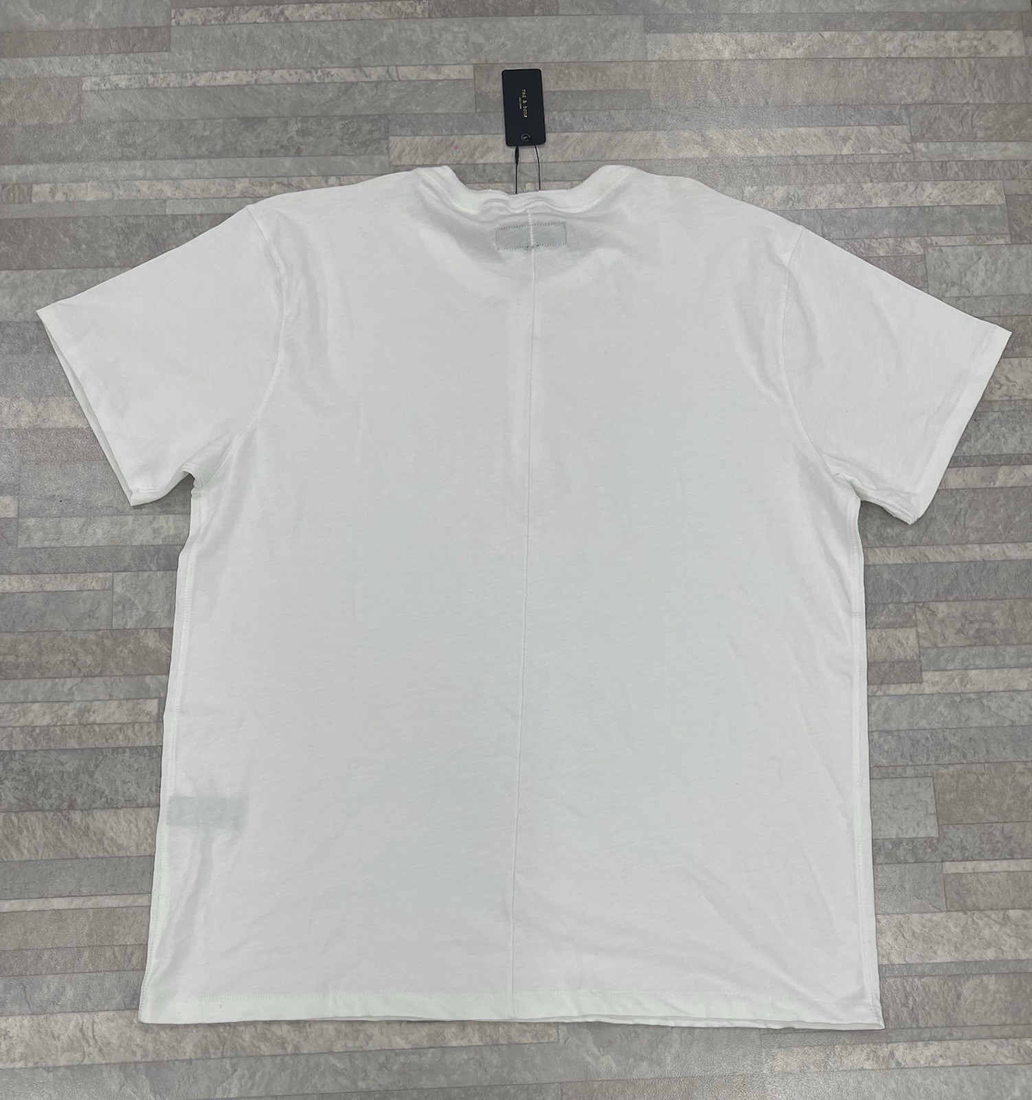 New Rag & Bone $128 Classic Slub Jersey Henley In White Size:Large gallery
