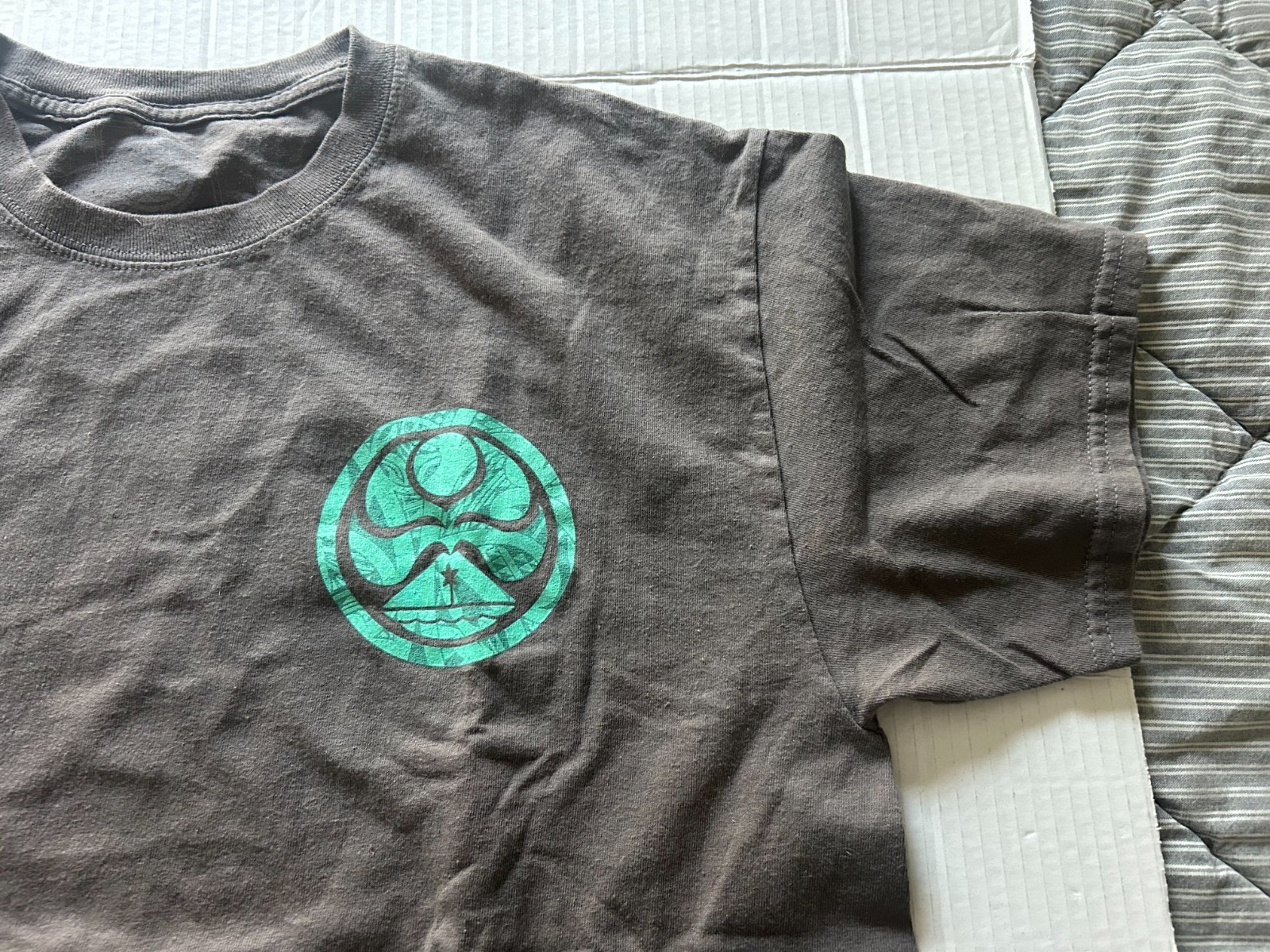 HAWAIIAN ISLAND CREATIONS SZ L GRAY SHORT SLEEVE T-SHIRT...SEE DESCRIPTION gallery