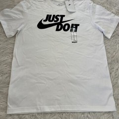 Nike Sz M – Tee Just Do It – T – Shirt White AR5006-100 $30