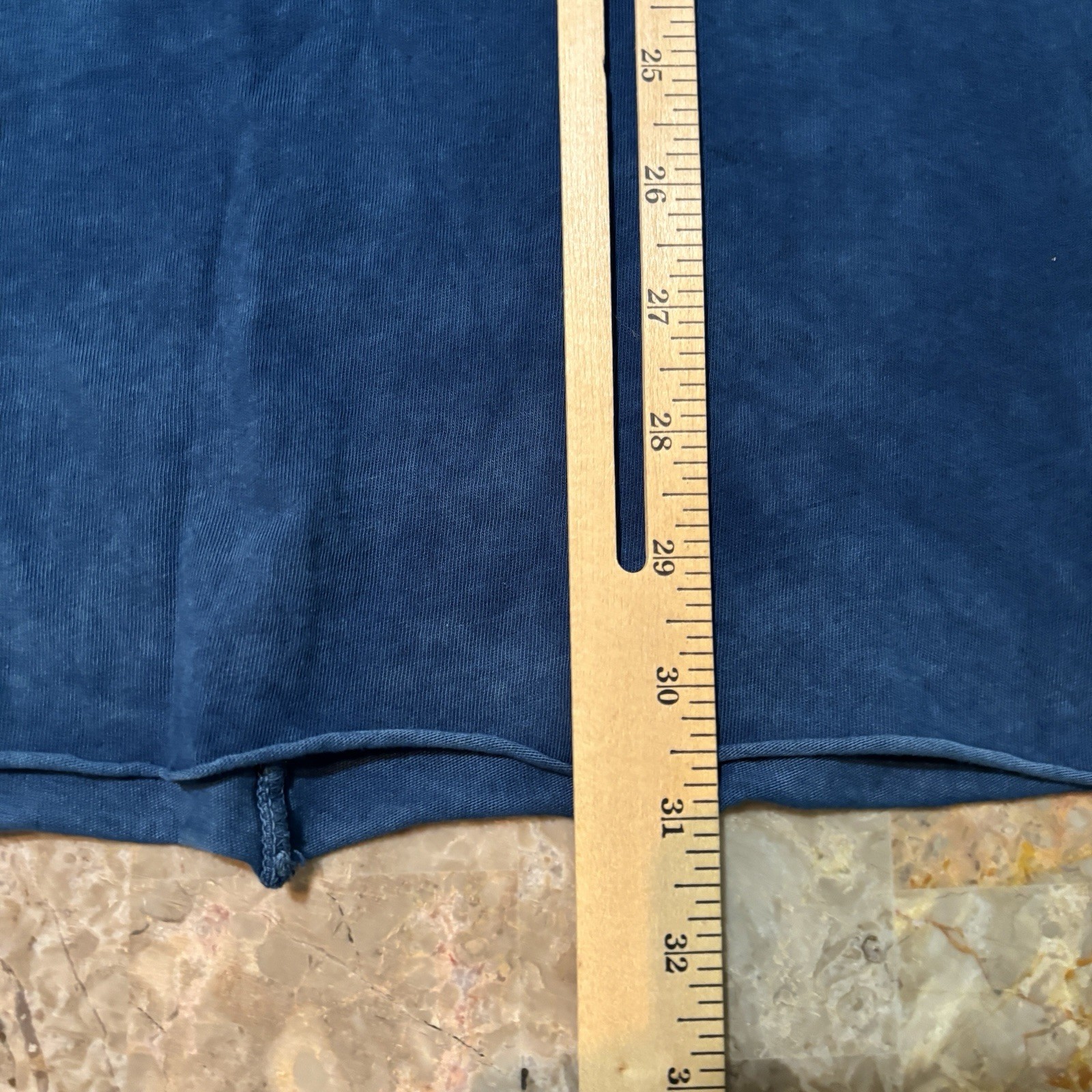 Cotton Citizen Shirt Mens Large Blue Short Sleeve Raw Split Hem 100% Supima USA gallery