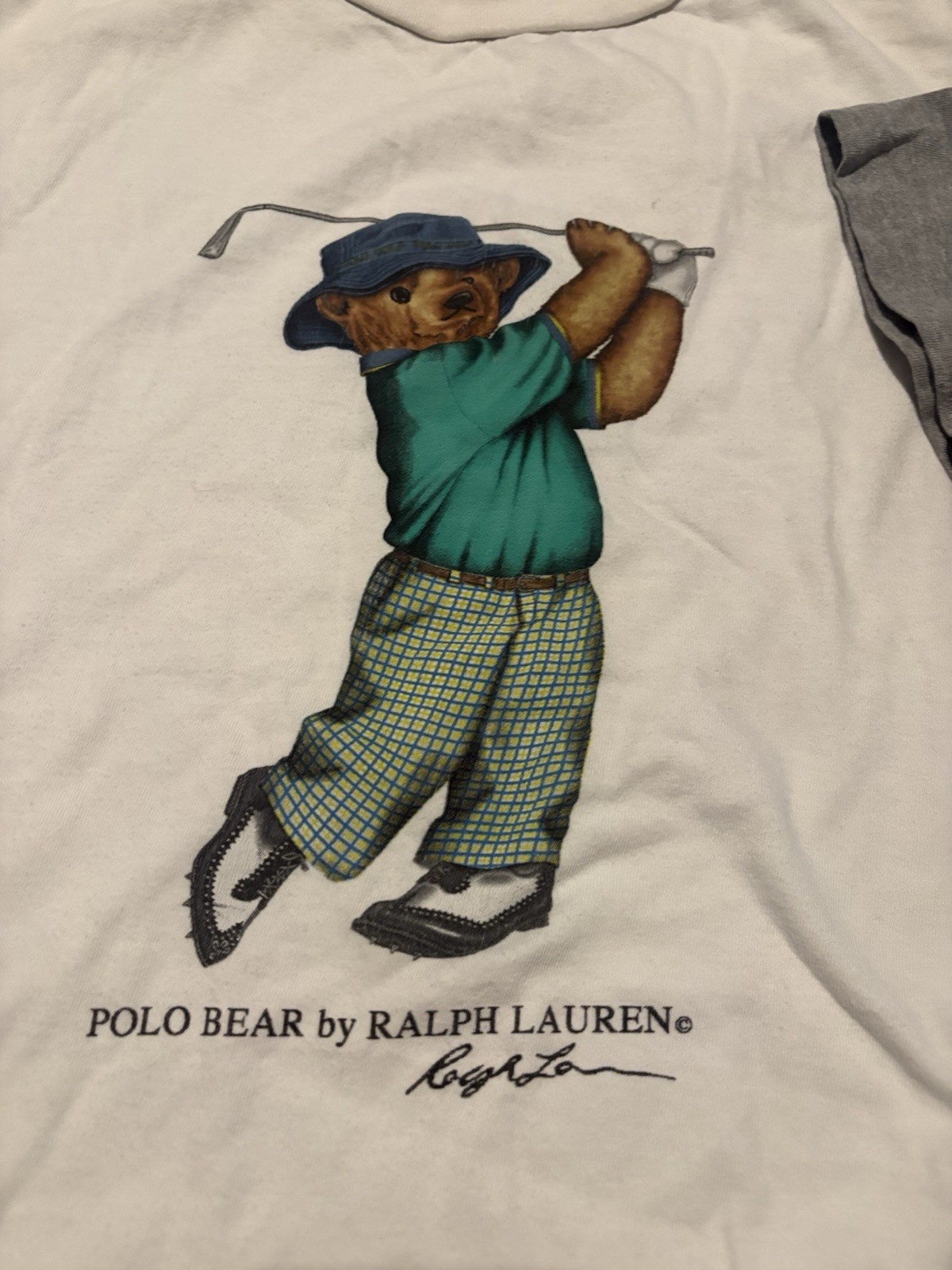 Lot Of 2 Polo Ralph Lauren Golf Classic Preppy Vintage Bear T-Shirt Size Large gallery