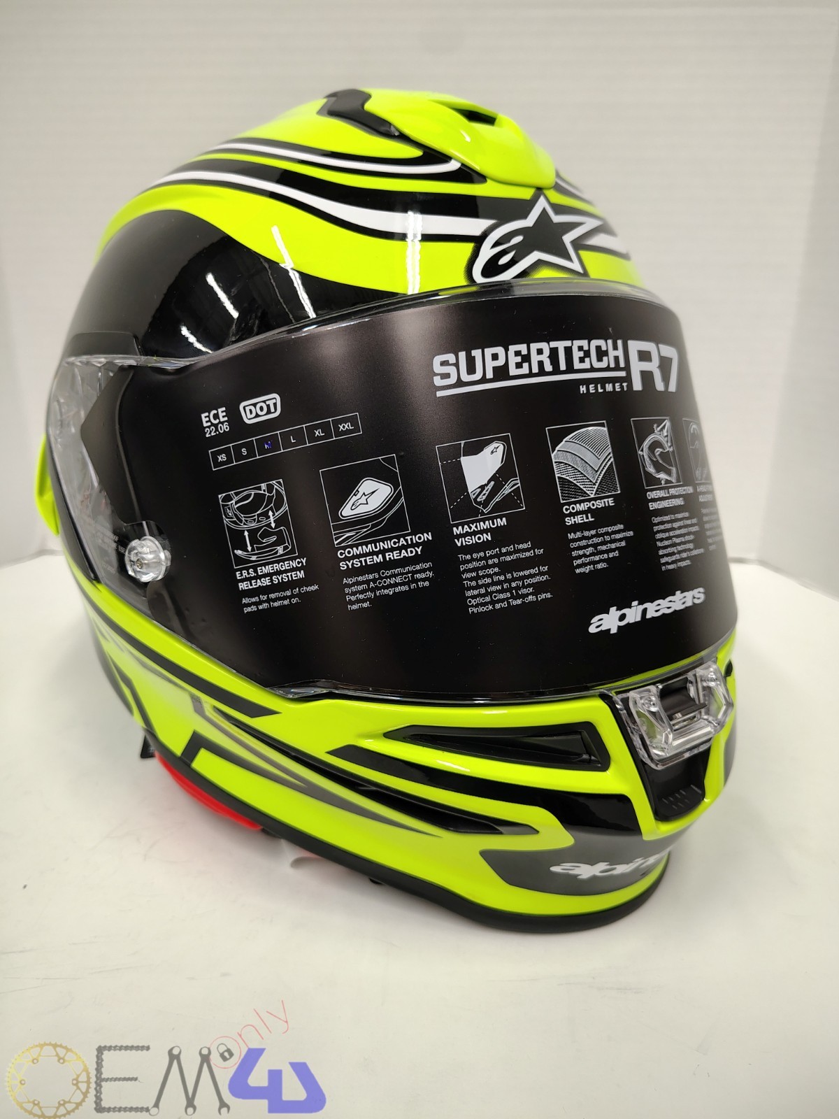 Alpinestars Supertech S-R7 Zeal Fluo/Black/White Helmet ECE06/DOT Pick Size