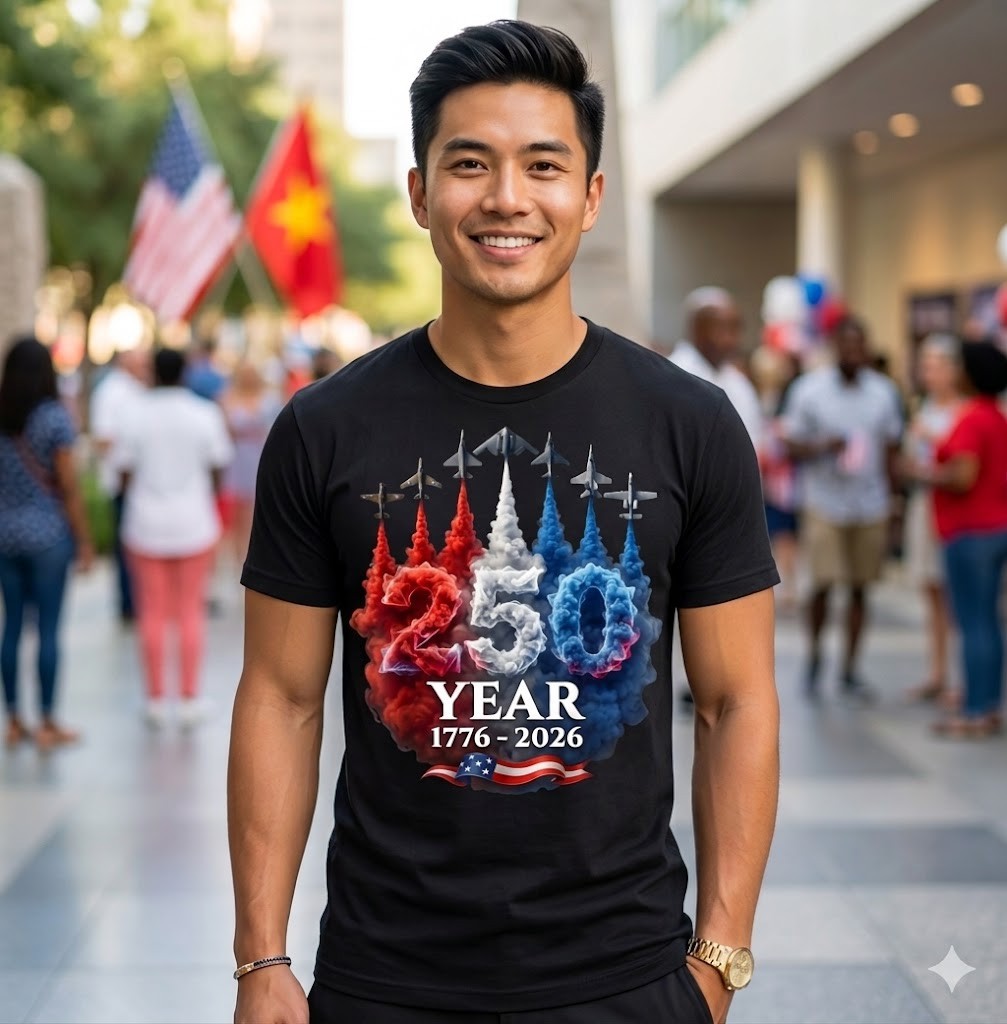 250 Years 1776-2026 USA Fighter Jets Patriotic T-Shirt - H385 gallery