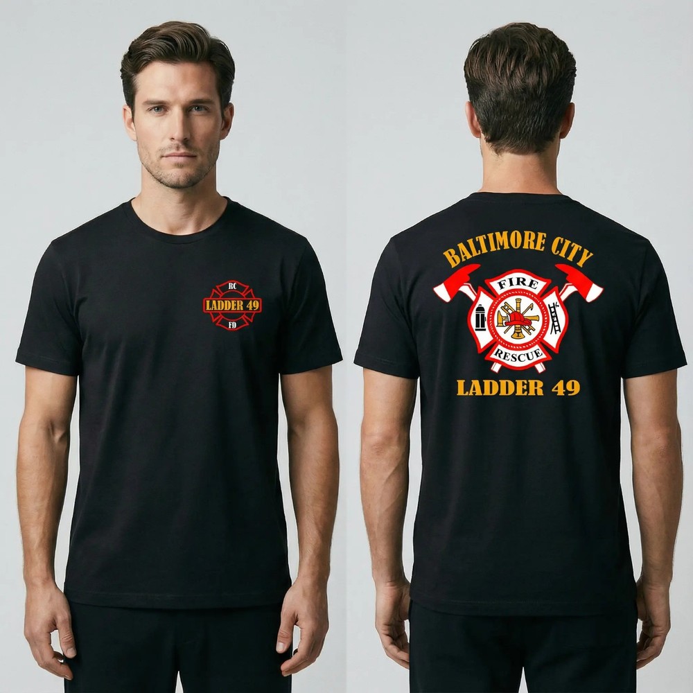 NEW Baltimore City Fire Department fire fighter MADE IN USA TEE SHIRT S-2XL