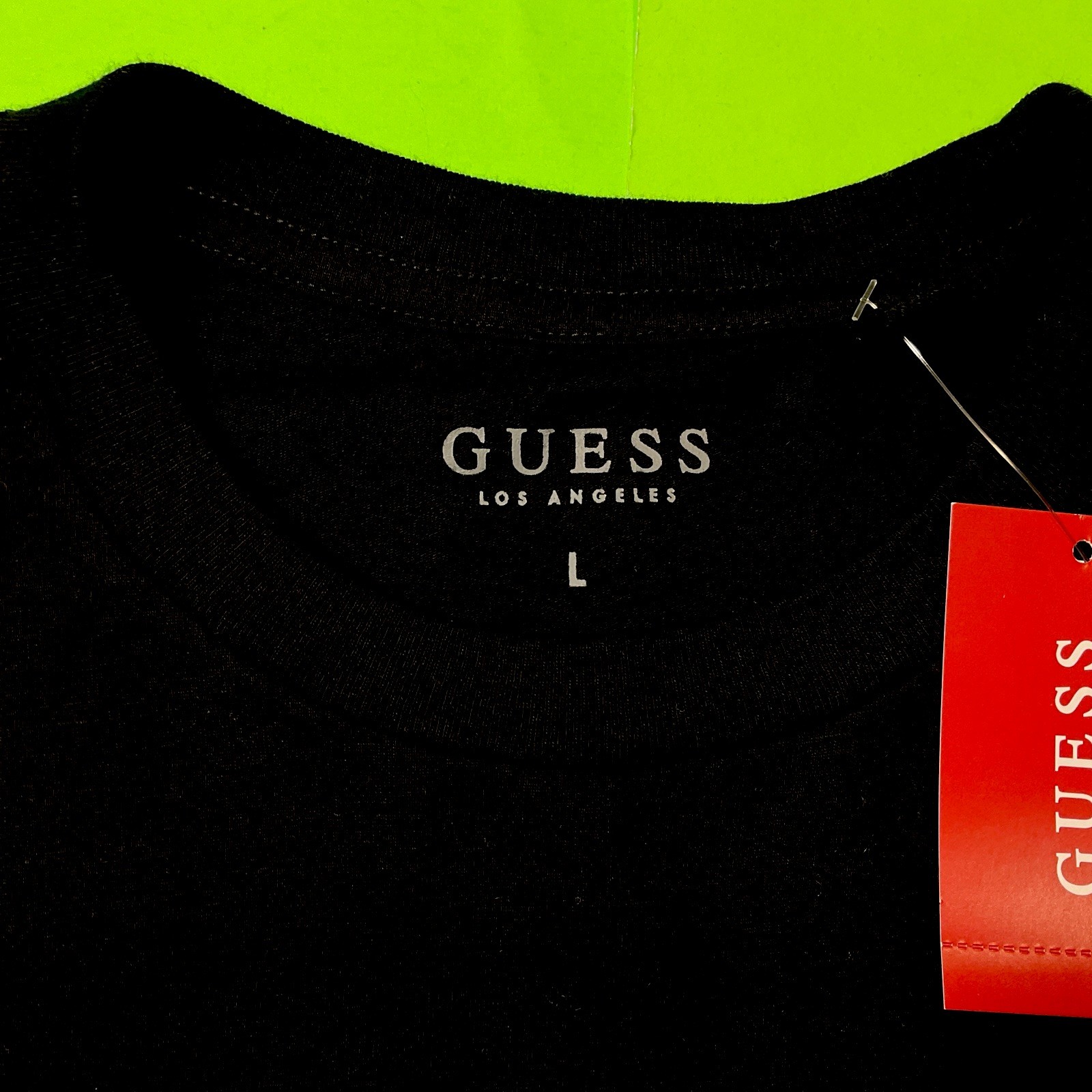 GUESS Los Angeles Men’s Short Sleeve T-Shirt Size LARGE Black 100% Cotton NEW gallery