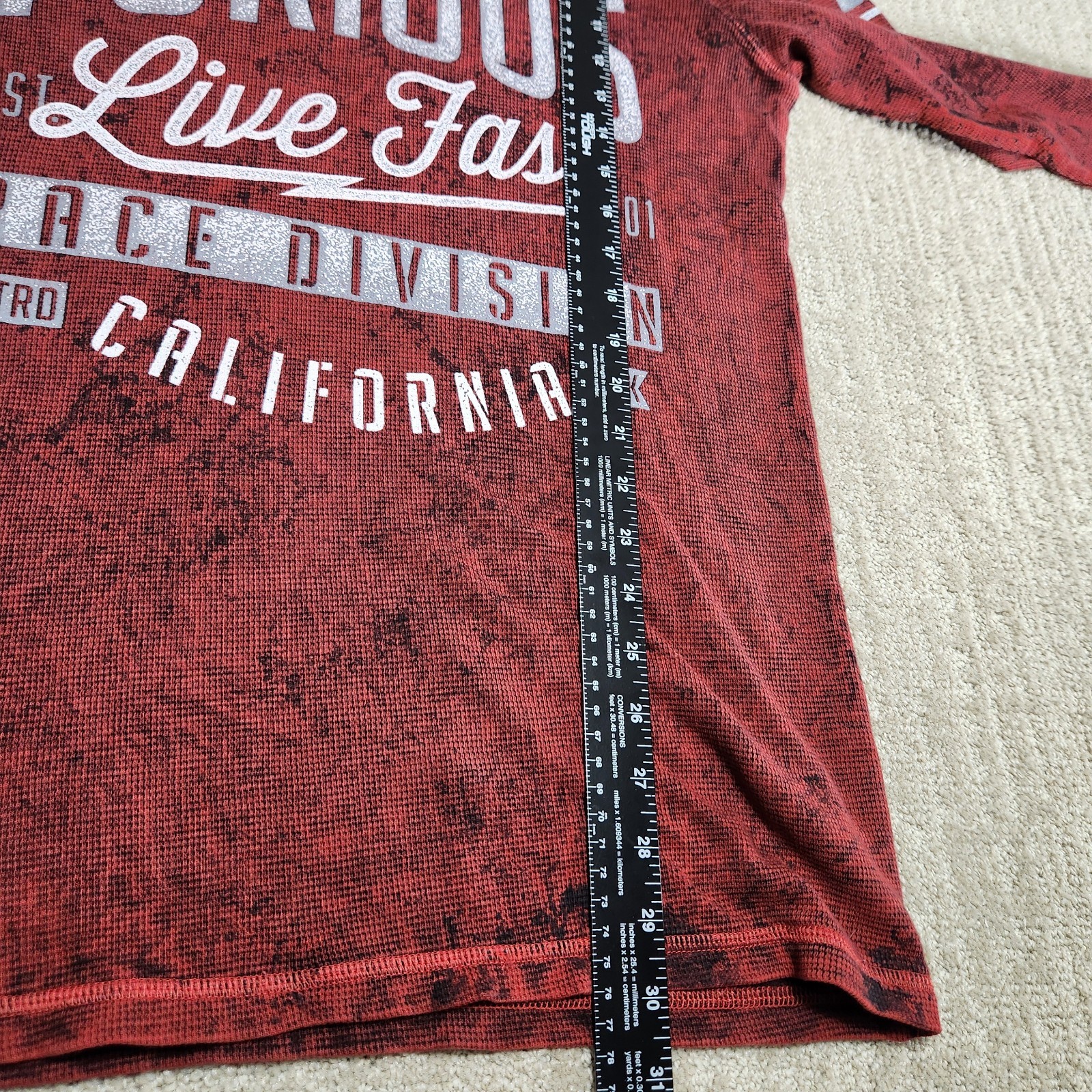 Affliction Thermal Shirt Men Large Y2K Fast And Furious Division Reversible gallery