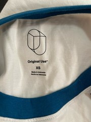 Original Use Men’s T-Shirt Short Sleeve Crew Neck White Size XS