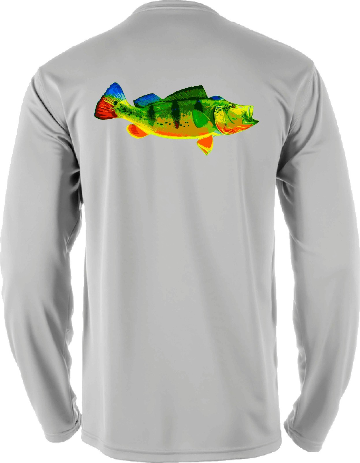 Microfiber long sleeve dri fit performance fishing shirt UPF 30 Peacock Bass gallery