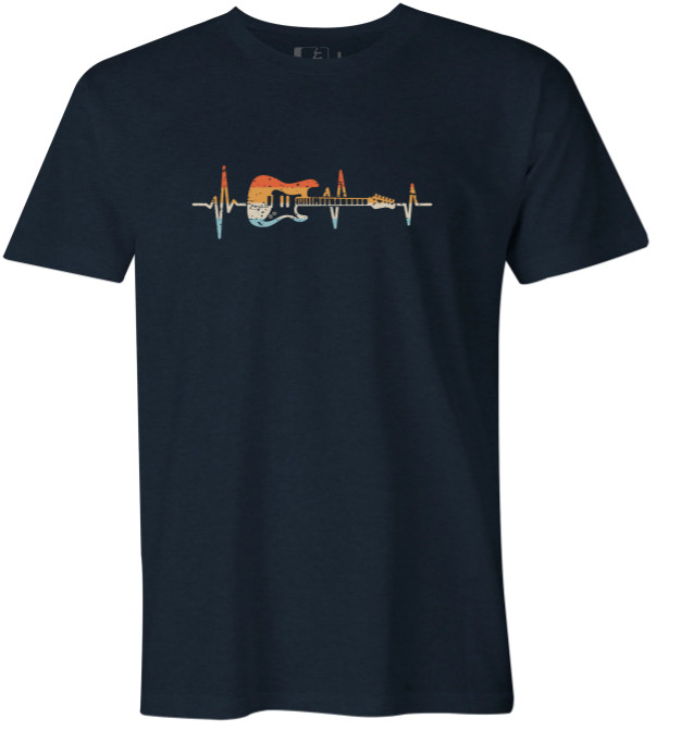 Guitar Heartbeat Rocker Tee - Choose Your Size & Color! gallery