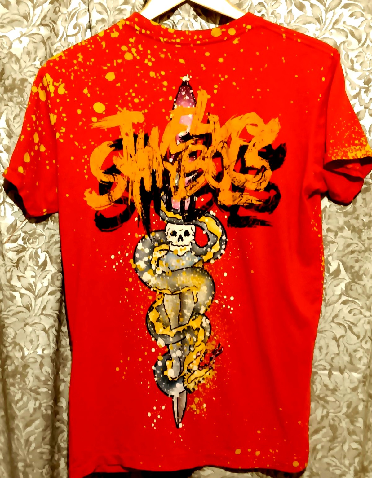 TWELVE SYMBOLS Men's T-shirt Size M - Skull & Beads Two Side gallery