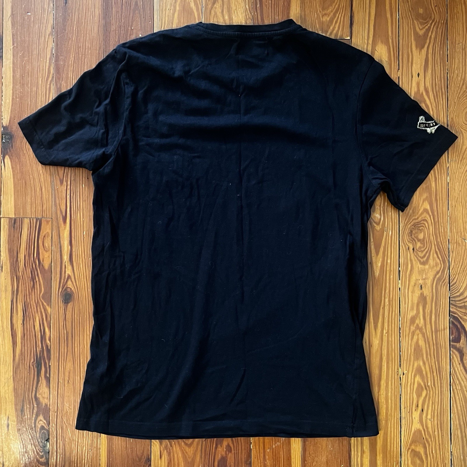 ZARA Man Black Beaded Sequin Snake Crown Embroidered T-Shirt Size M gallery