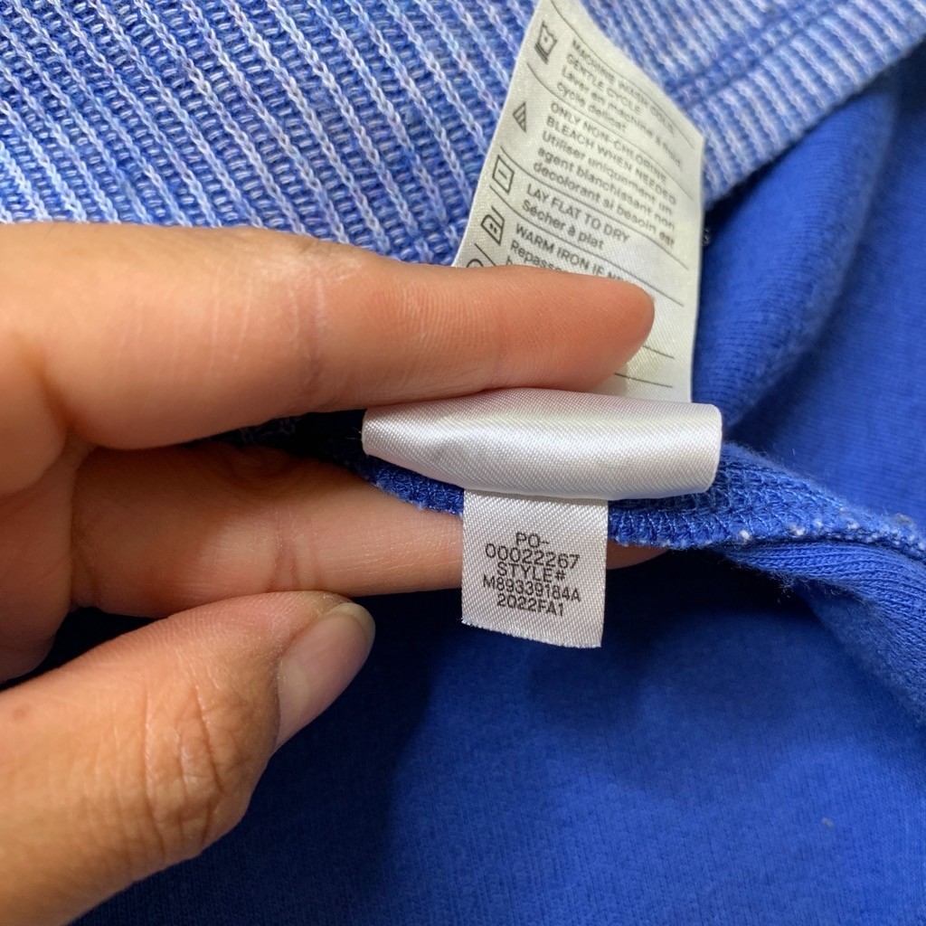 Vince Shirt Mens XL Extra Large Blue Cotton Blend Thermal Long Sleeve Crew Neck gallery