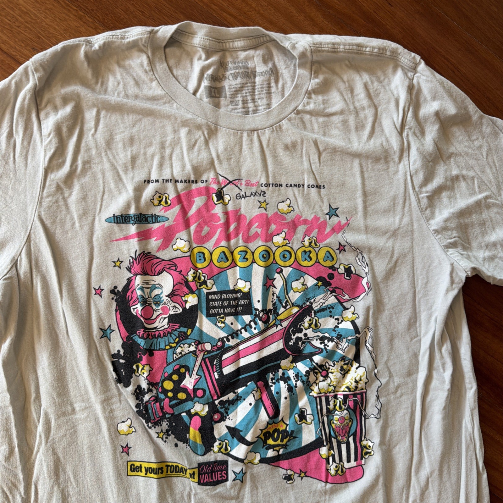 KILLER CLOWNS FROM OUTER SPACE Popcorn Bazooka Fright Rags Shirt XL Horror gallery