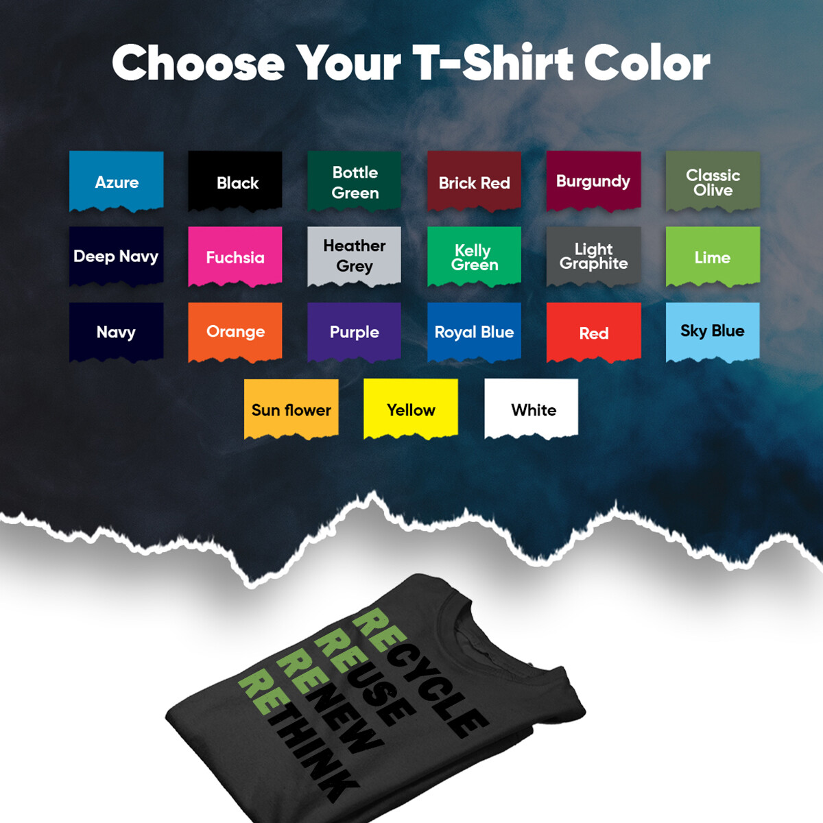 Recycle Reuse Renew Rethink EarthDay Environmental Activism Mens T-Shirts #T510 gallery
