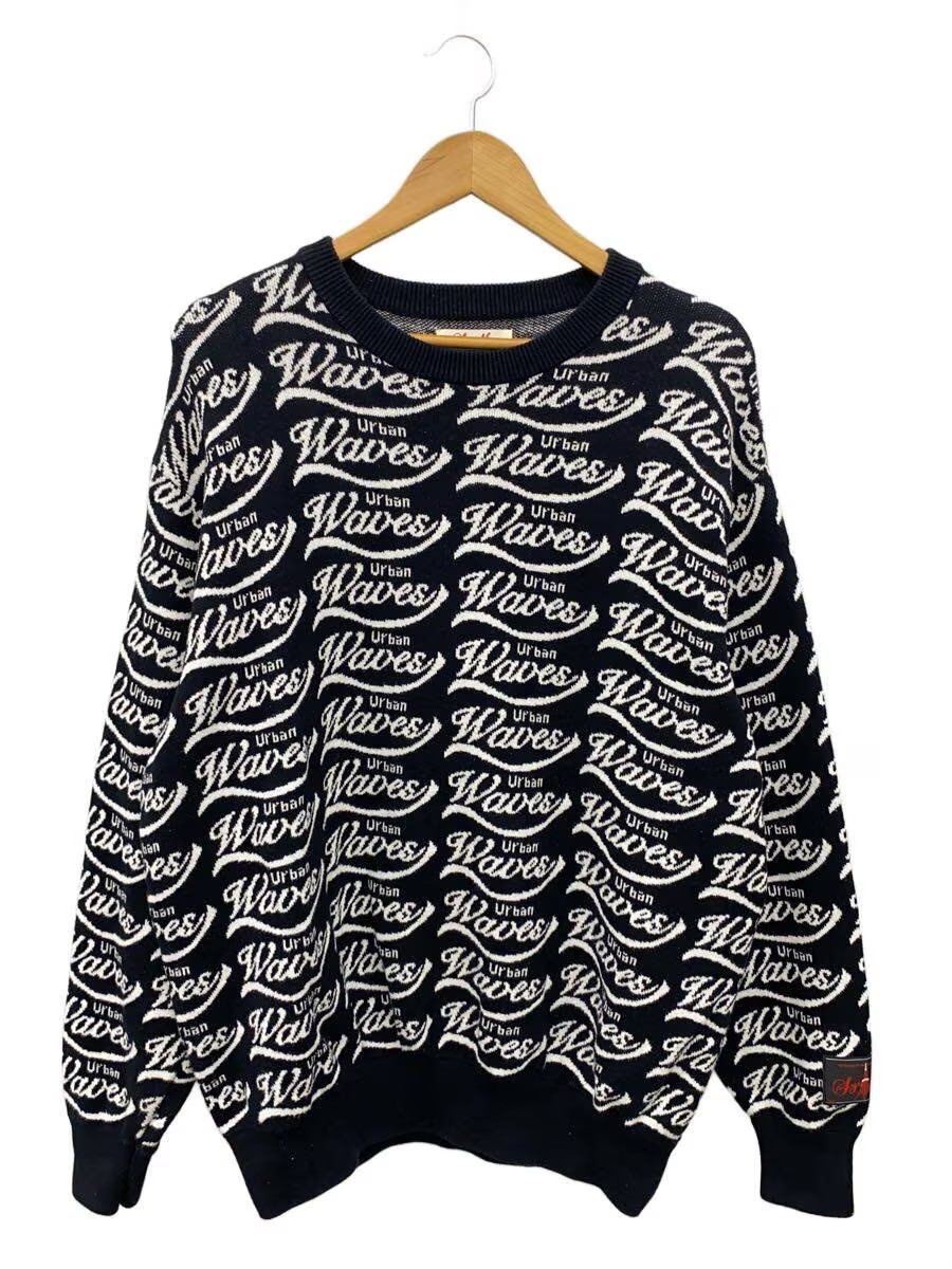 SYUMAN. Knit Sweater (Lightweight) Free Size Cotton Black All-Over Print YO24ss- gallery
