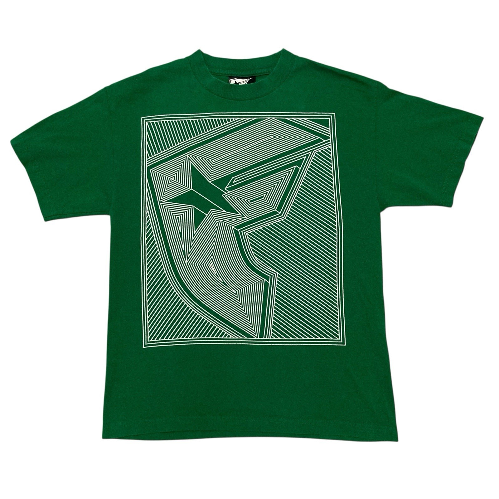Vintage Famous Stars & Straps Y2K Green T-shirt Medium Made in Mexico