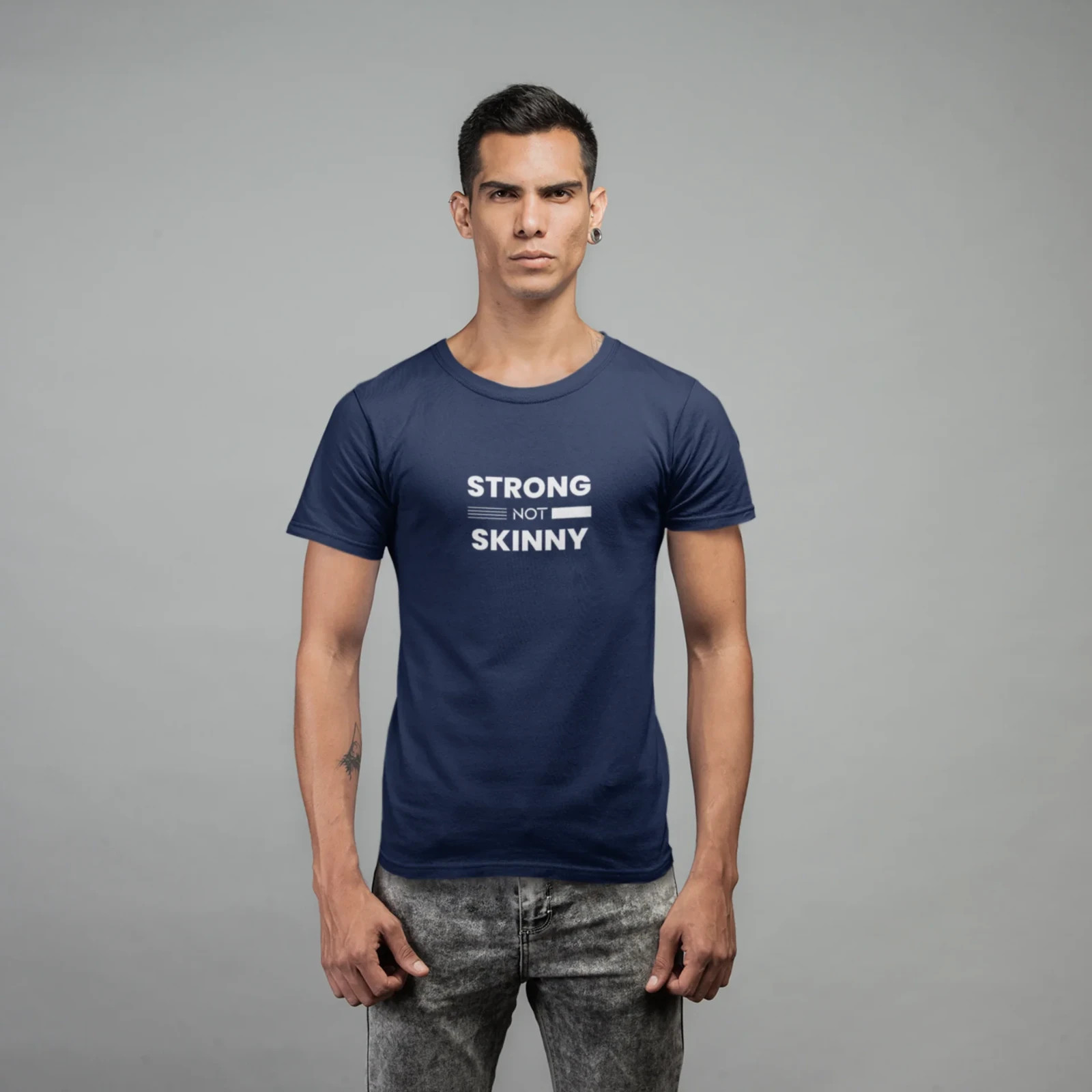 Gym motivation Text Printed round neck T-Shirt for men and women gallery